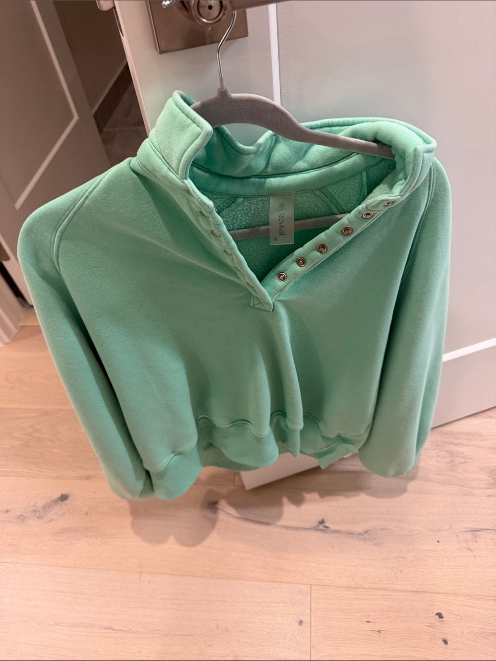 Women's Mint Snap-Front Pullover Hoodie